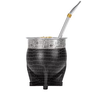 Customized Imperial Yerba Mate Cup Set Rock Art Guard - Fish Style