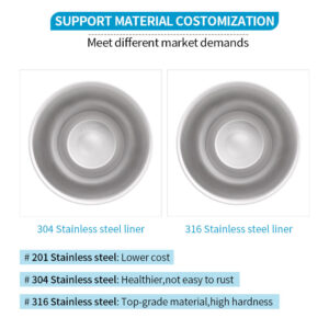 304 stainless steel insulated mate cup detail